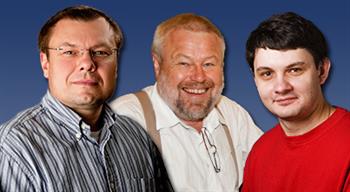 (l to r) Professor Alexey Bezryadin, Assoc. Professor Alfred Hubler, and Postdoc Andrey Belkin (l to r) Professor Alexey Bezryadin, Assoc. Professor Alfred Hubler, and Postdoc Andrey Belkin