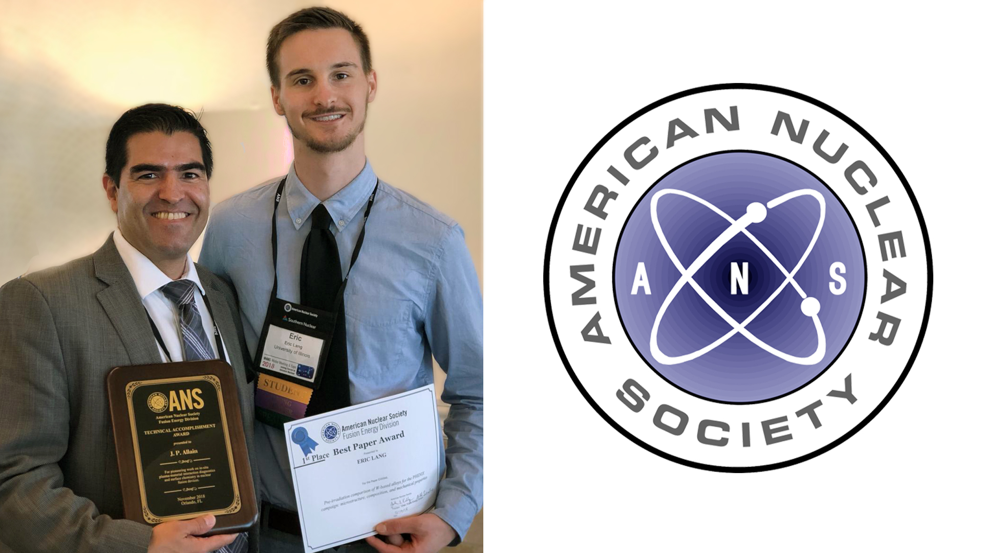 Eric Lang awarded Best Student Paper at national fusion energy meeting