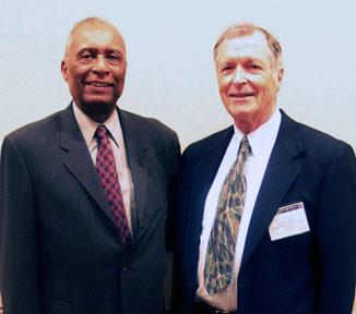 Henry Sampson with Prof. Miley at the 2009 College of Engineering Awards Convocation.