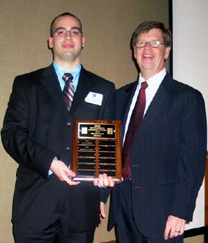 Award winner Marshall Buroff and NPRE Department Head Jim Stubbins