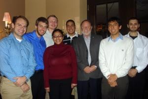 Sanders with ANS students