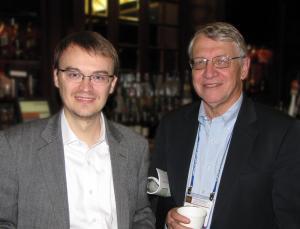 NPRE Assistant Prof. Tomasz Kozlowski with Elmer Lewis at the Winter 2011 ANS Meeting.