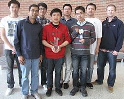 The MoboSens team. NPRE graduate student Manas R. Gartia is to the left front in the blue jacket.