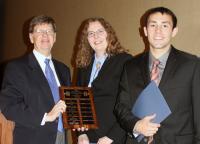 NPRE Department Head Jim Stubbins with Kathleen Weichman and Benjamin Magolan