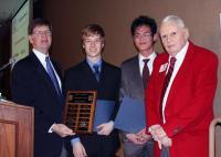 NPRE Department Head Jim Stubbins with Louis Chapdelaine, Rui Lin Tan, and Prof. Roy Axford