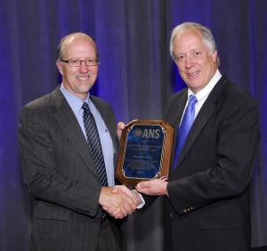 Mitchell T. Farmer receiving the ANS Special Award.