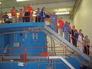 Alumni touring the TRIGA during NPRE