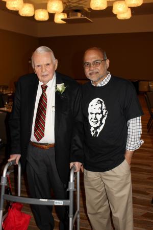 The ANS student chapter showed its appreciation by bestowing Roy Axford with the 2016 Teacher of the Year Award. Co-winner, Rizwan Uddin, earned an MS and PhD in NPRE, and took classes from the legendary professor.