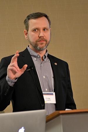 Craig Laughton speaking at the 2018 NPRE &amp; ANS Student Chapter Honors Banquet