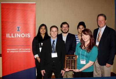 Exelon Corporation, Energy for Education Scholarship - from left, Nayeli Lara, Ryan Pullara, Dylan Kudia, Eliza Wright, Lauren Ditmars, Exelon Corp. representative Ed McVey