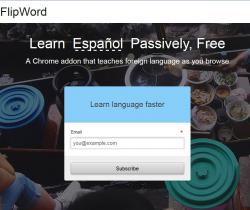 FlipWord passively translates particular words on a visited Web page to the equivalent word in the language the uer wants to learn.