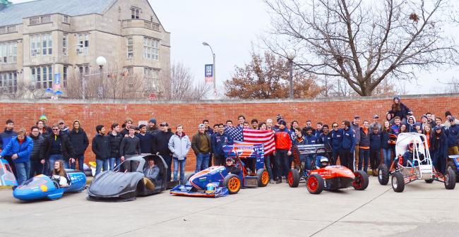 car teams at 2019 Engineering Open House