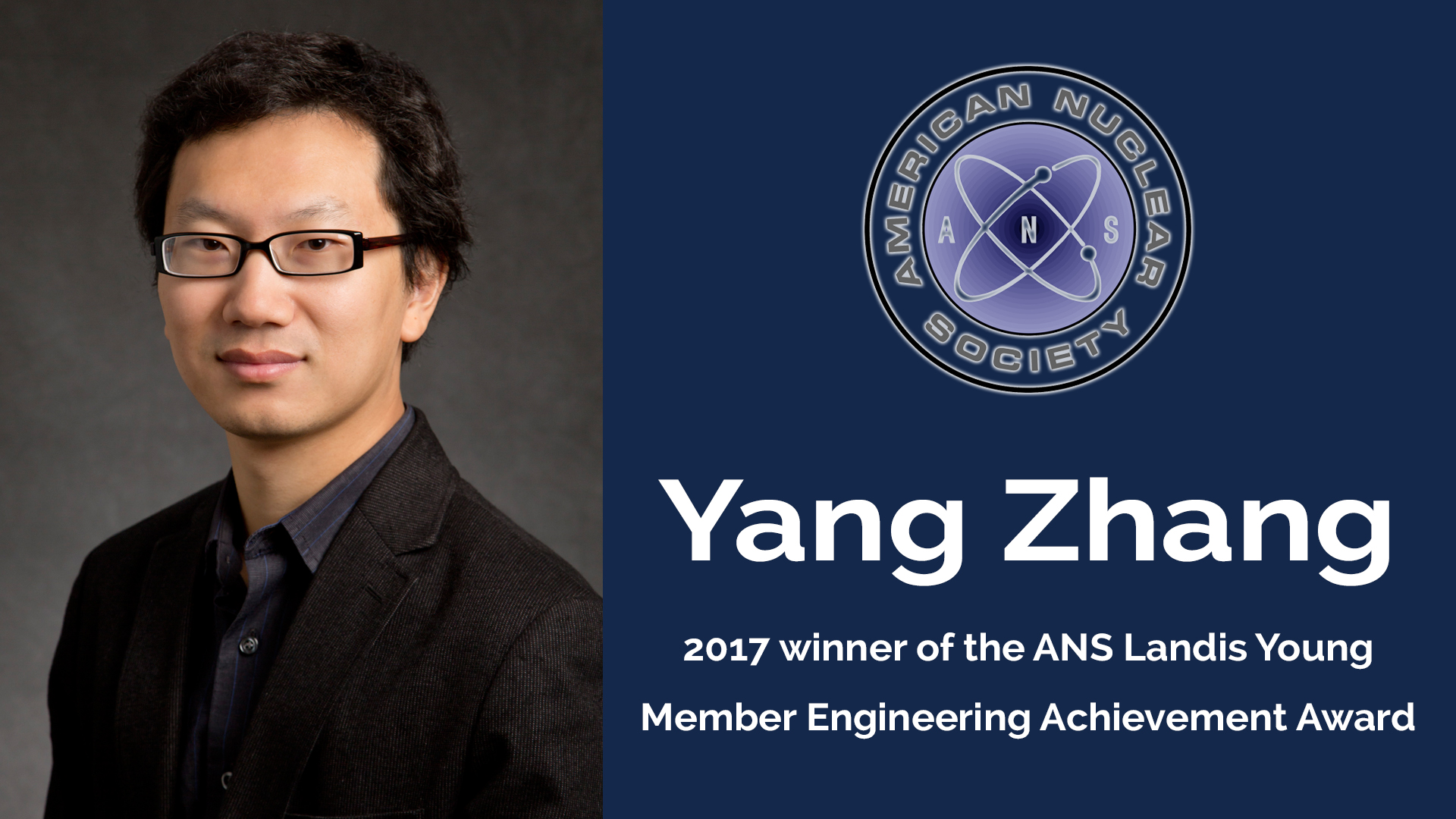 Yang Zhang gains ANS Landis Young Member Engineering Achievement Award