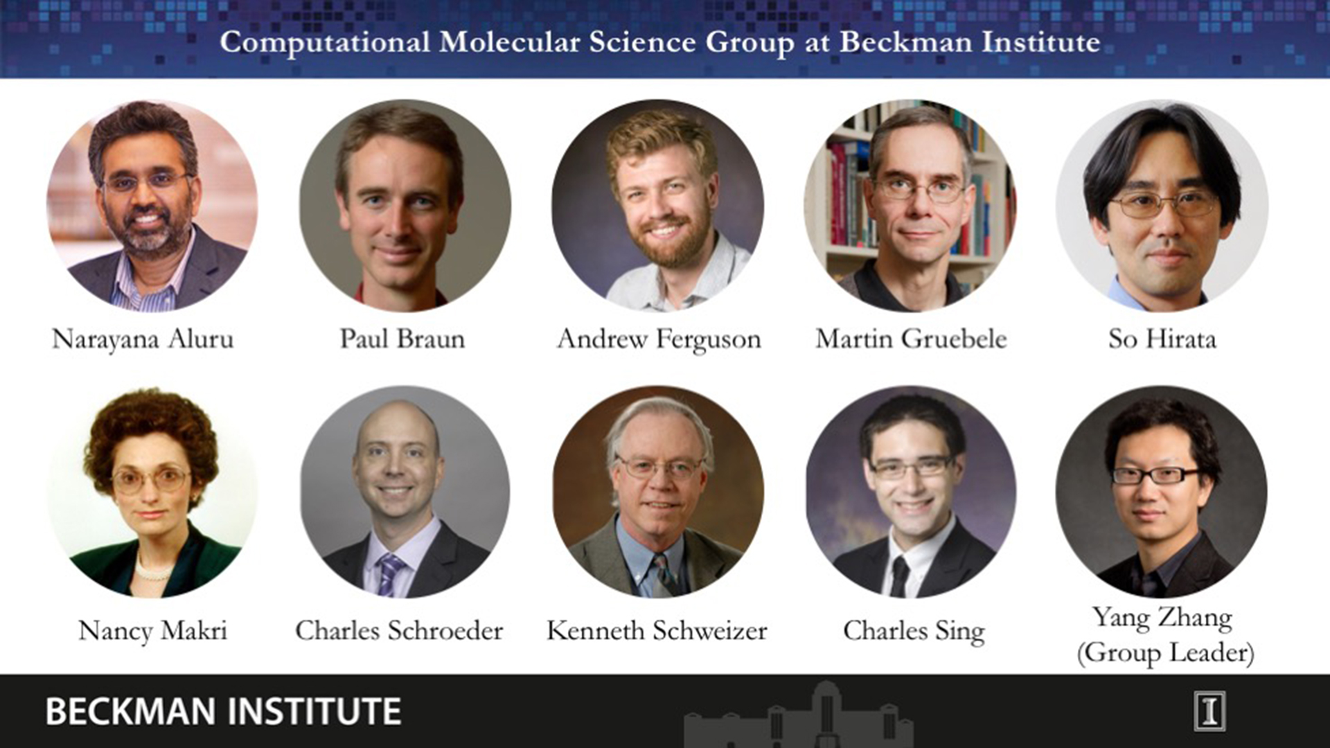 Zhang leads Computational Molecular Science Group at Beckman Institute