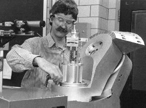 Ian Robinson at work on a diffraction experiment