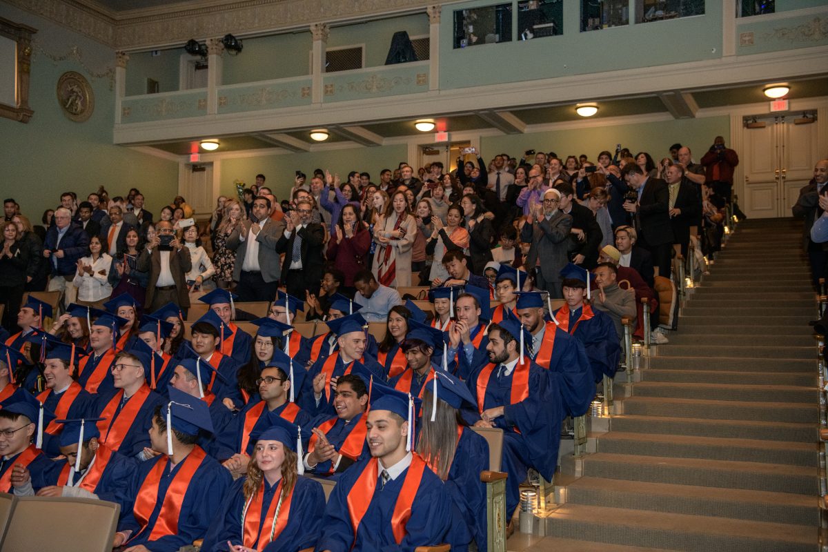 Students and families celebrate Chemical and Biomolecular Engineering graduates on December 21, 2019. Photo: Della Perrone, for the University of Illinois