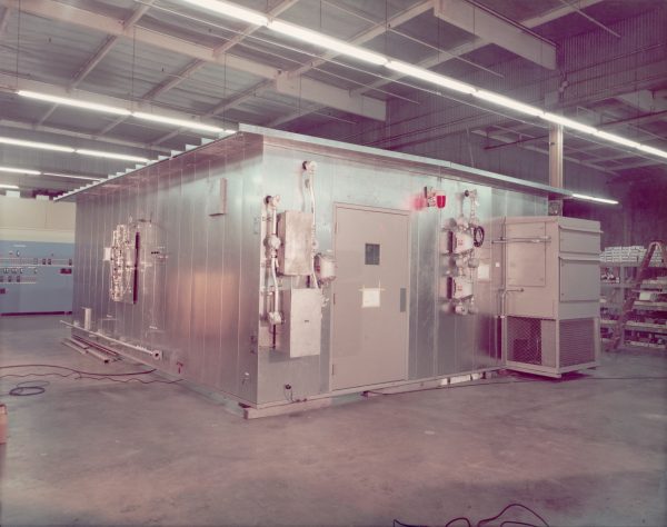 This was the widest house ever produced by Ingber. It was shipped as two parts and joined in the field. Note the exproof AC unit. Photo courtesy of Ingber.