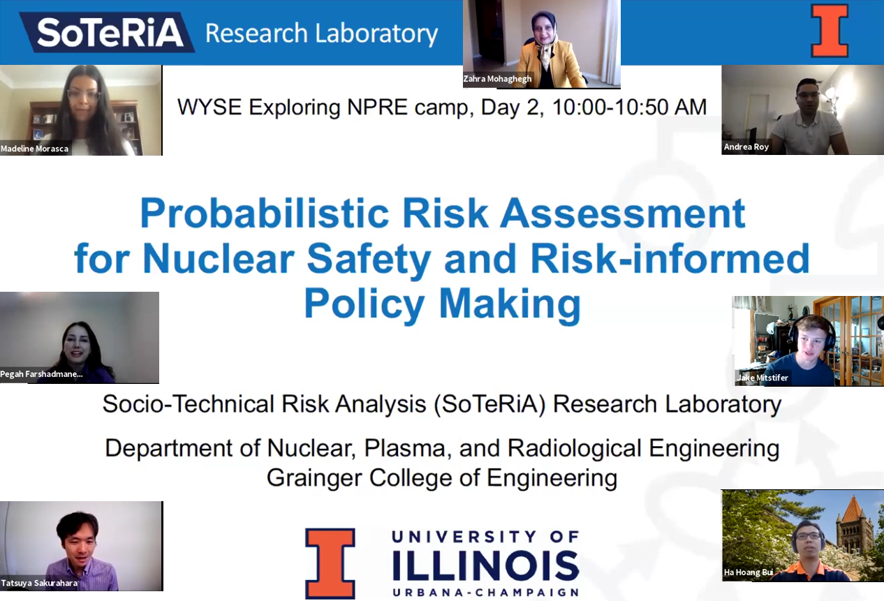 SoTeRiA Laboratory presents risk-informed policy making for nuclear safety at WYSE camp